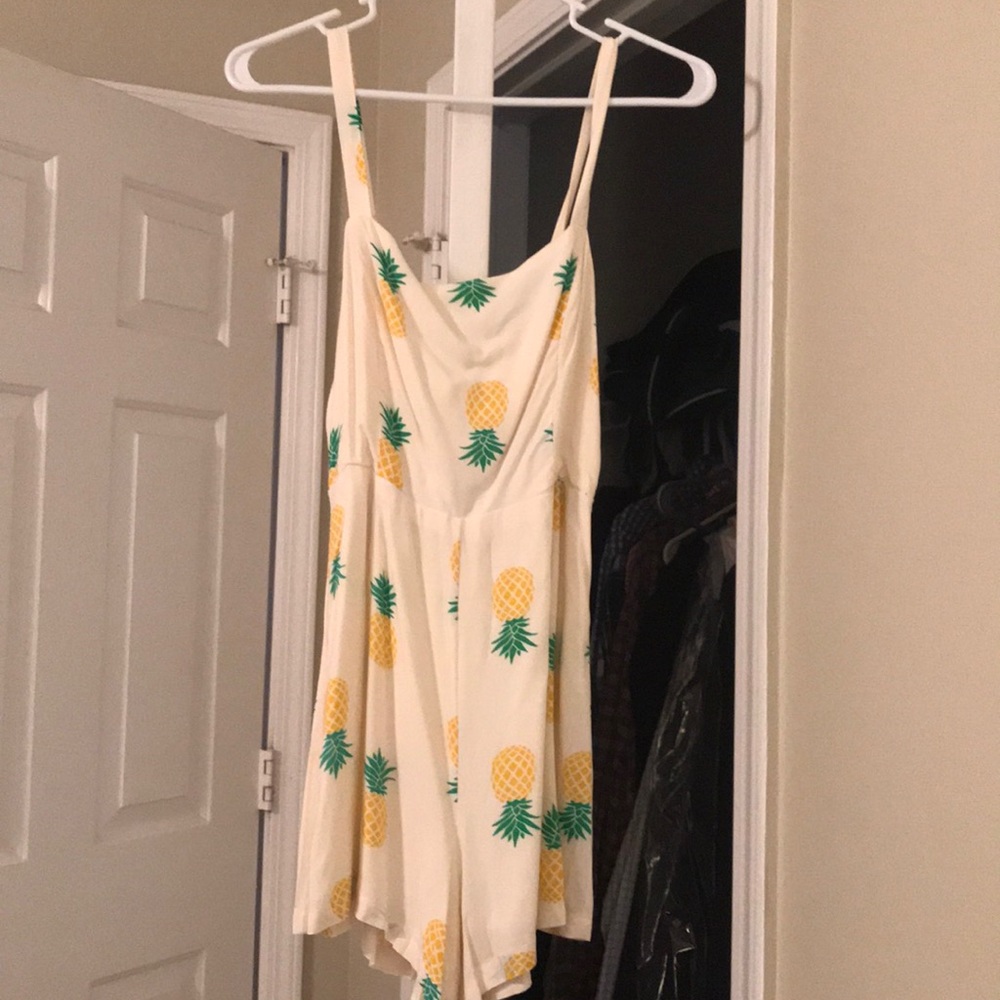 Lush strappy Pineapple romper NWT Size S